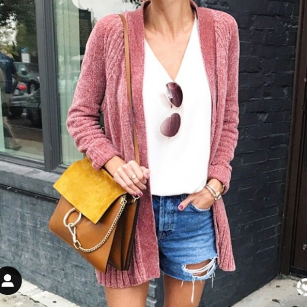 LOFT Pink Chenille Sweater